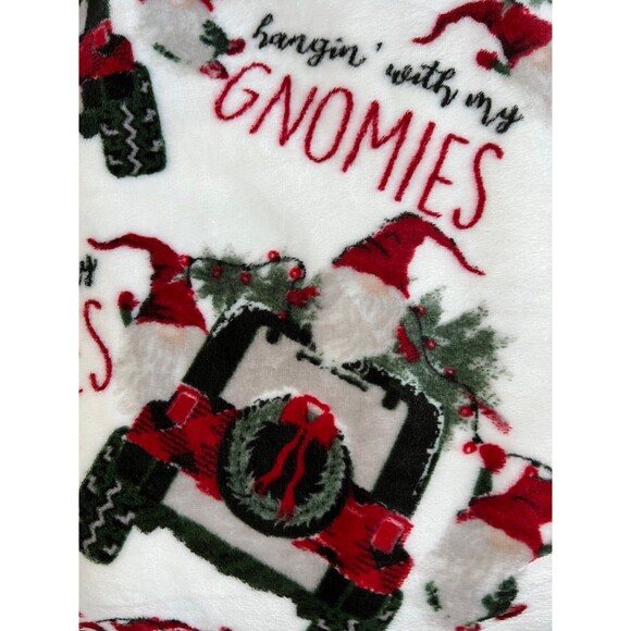 NWT Christmas Jeep Wrangler Santa Gnome HANGING WITH MY GNOMIES 50” x 70” throw - Picture 3 of 4